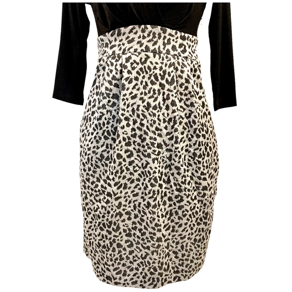 Crystal Candy | NWT Surplice Top Mini Dress with Pockets Black & Gray Size S - Picture 4 of 12